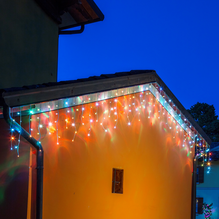 Crazy RGB LED-Lichterkette Eisregen, 180 LEDs, 6m, IP44 —