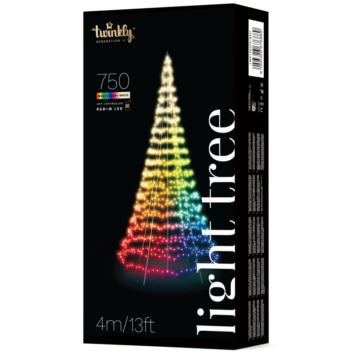Twinkly LED-Weihnachtsbaum, RGB+W, IP44 • Lichterketten