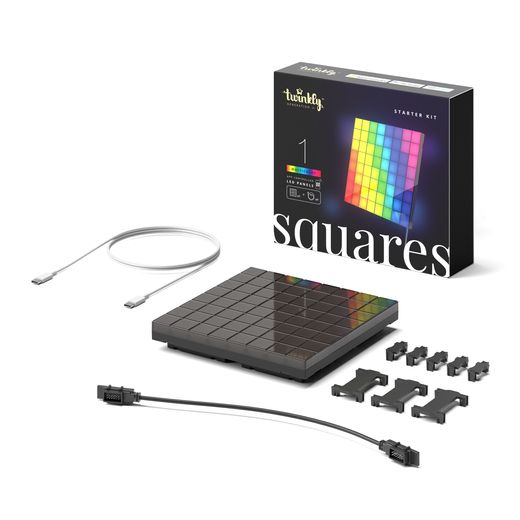 Twinkly Squares RGB Smartes LED Panel, 16x16cm Starterset, 6 Panels  16x16cm, inkl. Netzgerät