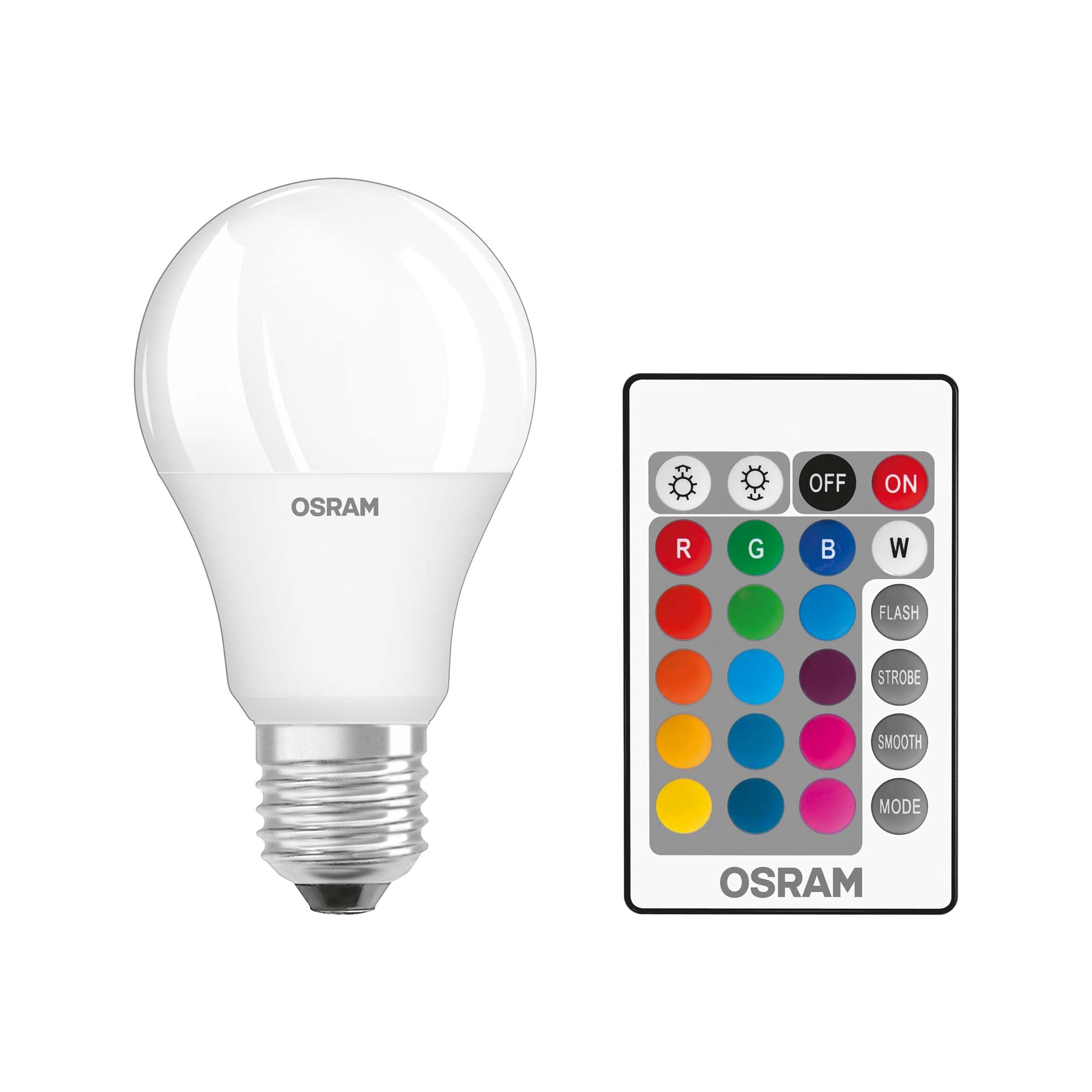 Osram LED STAR+ CL A RGBW E27 60 9W, 806 Lumen • LED-Lampen (Leuchtmittel)  bei