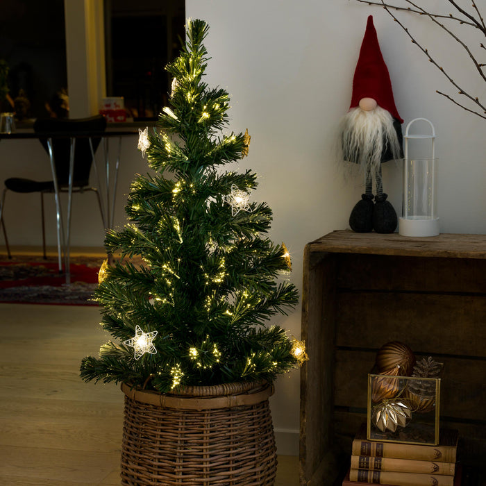 Konstsmide LED Fiberoptik Weihnachtsbaum, 12 warmweiße Dioden, 90cm pic2