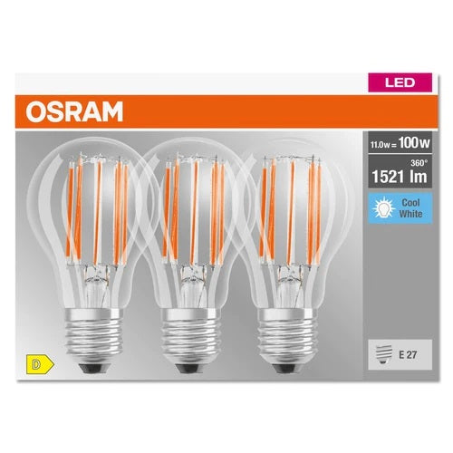 OSRAM LED BASE CLA100 11W 827 E27 FIL 3 Stück pic2