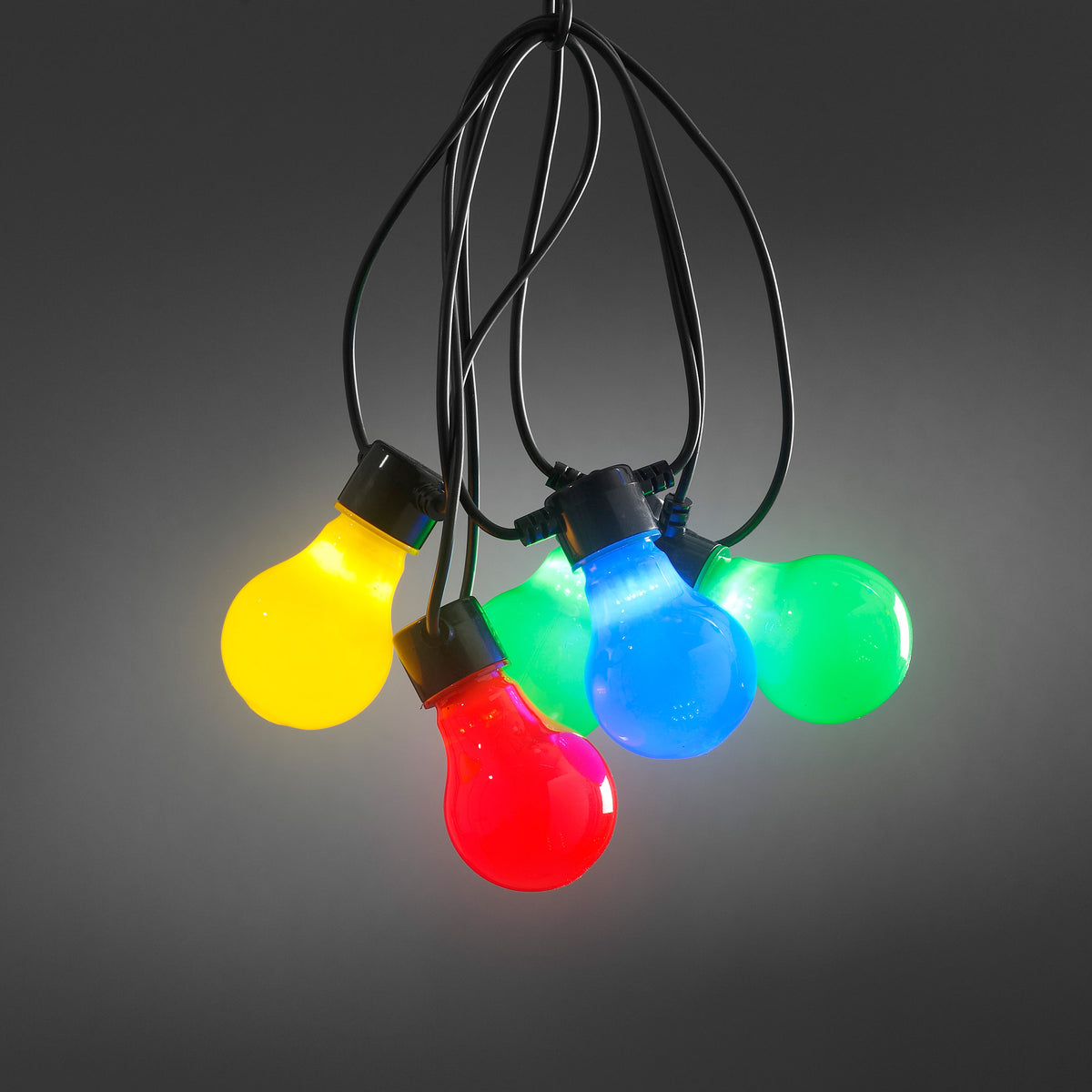Konstsmide LED-Partylichterkette 10 bunte Lampen, 4,5 m