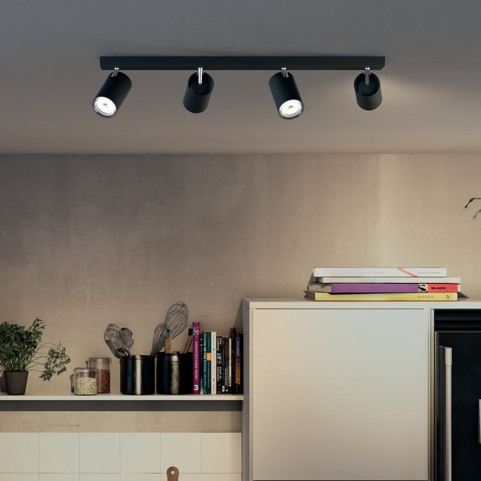 Philips Kosipo Spotleuchte, schwarz bei flammig • • 1-4 Deckenleuchten LEDs