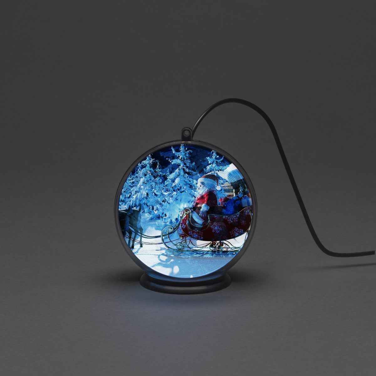 Konstsmide LED-Hologrammkugel Weihnachtsmann, 2h-Timer • LED-Deko bei