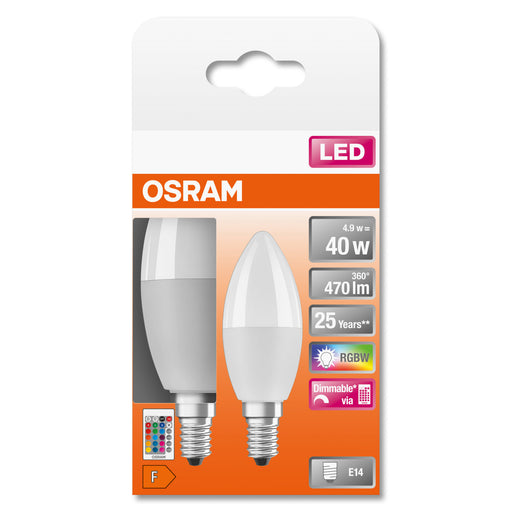 OSRAM SUPERSTAR CLASSIC LED-Lampe B 40 RGBW REM 4,9W 2700K E14 pic2
