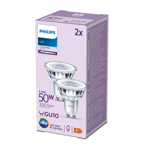 Philips Classic LED-Spot Doppelpack 4,6-50W GU10 840 36° pic2
