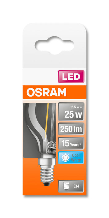 Osram LED STAR FILAMENT klar CLP 25 2,5W 840 E14 non-dim