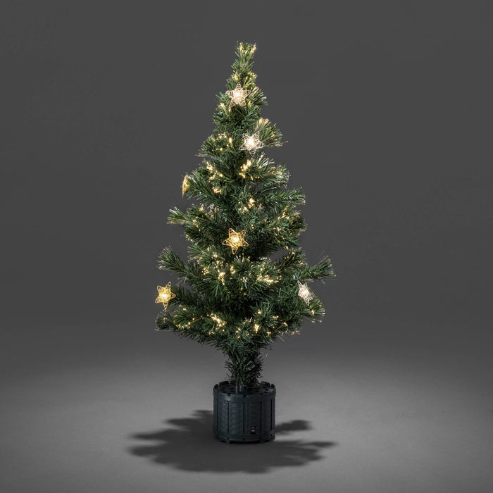 Konstsmide LED Fiberoptik Weihnachtsbaum, 12 warmweiße Dioden, 90cm pic3