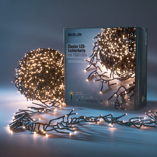GYLEFY Weihnachtsbaum Lichterkette 2M 400 LED Christbaumbeleuchtung mit  Ring 16 Stränge Lichterkette Innen Außen mit 8 Modi Timer IP65 Wasserdicht  LED