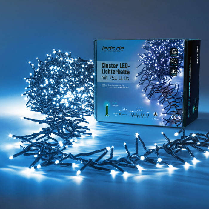 LED-Clusterlichterkette für Innen/Außen, IP44 • Lichterketten & Netze —
