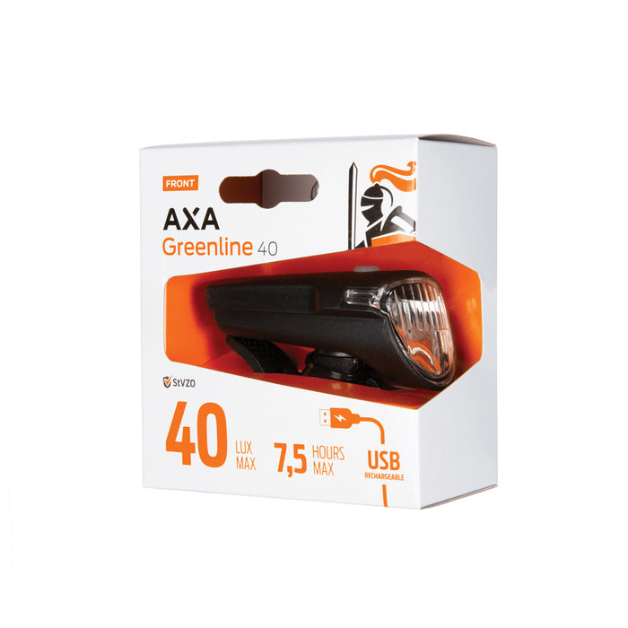 AXA Greenline 40 LED-Fahrrad-Frontlicht, wiederaufladbar