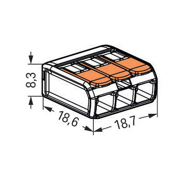 Wago 221-413 COMPACT Verbindungsklemme 3-polig pic3