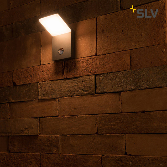 SLV ORDI LED Wandleuchte mit Sensor, Außenbereich, 500 Lumen • Wandleuchten  bei