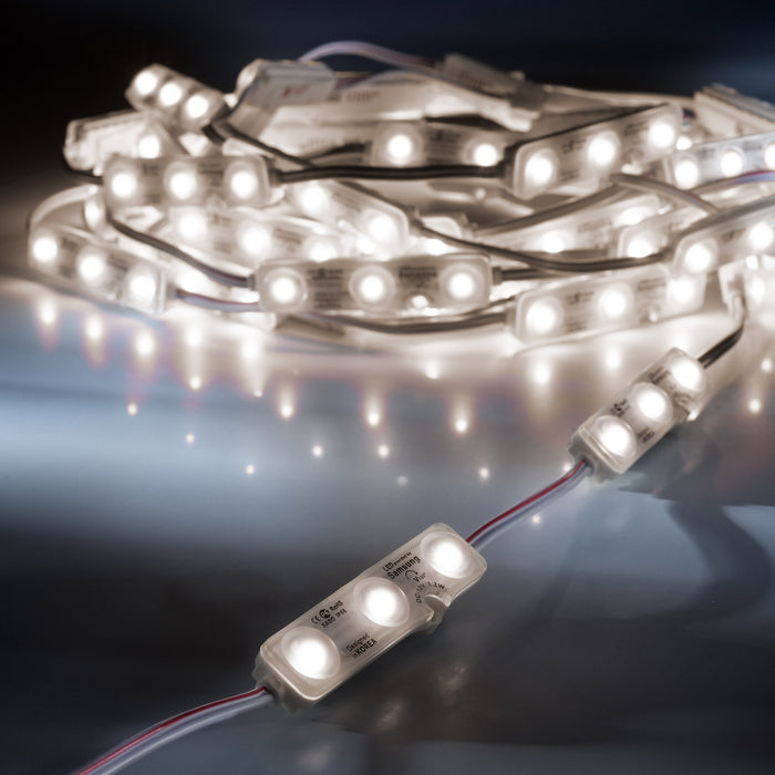 leds.de Wasserdichte LED-Module, 3 LEDs, 12V, IP68, 50 Stück, 4000K pic3 37931