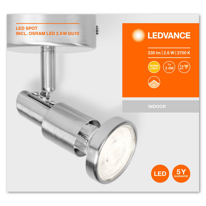 LEDVANCE LED-Spot GU10, silbergrau • Deckenleuchten A++ bei