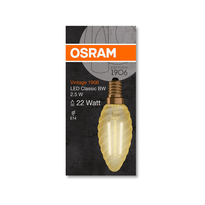 Osram LED VINTAGE 1906 CLBW GOLD22 non-dim 2,5W 824 E14